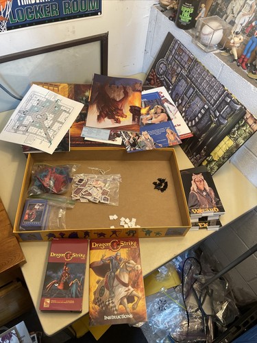 Dragon Strike Board Game w/VHS Near Complete (no Dice) Read