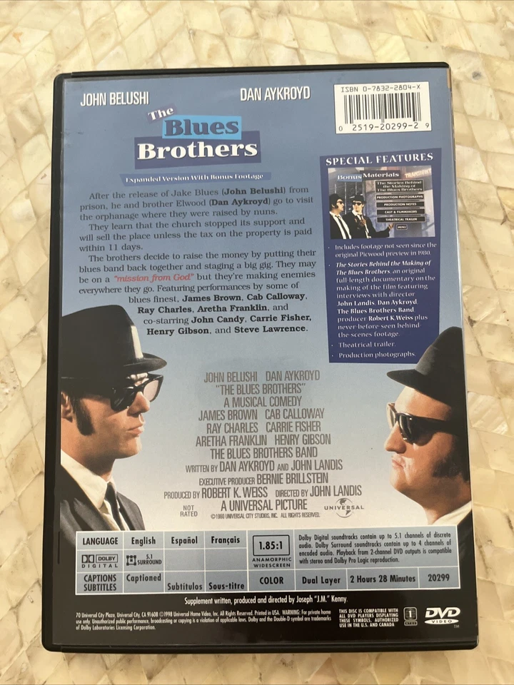 The Blues Brothers (Collectors Edition) DVD - Dan Akroyd, John Belushi, Expanded Foto 2 de 3