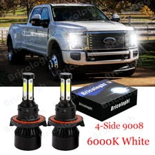 H13 9008 LED Headlight Bulbs Kit 10000W 1000000LM Hi/Lo Beam Super Bright White