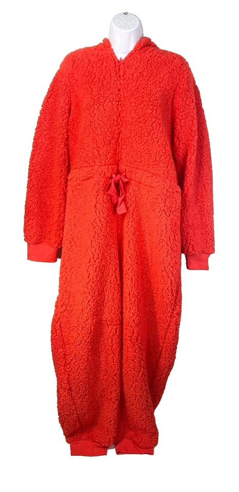 NWT Jenni by Jennifer Moore Women XL Sherpa Union Suit Papaya Punch 1001272294MS - Image 3 of 4