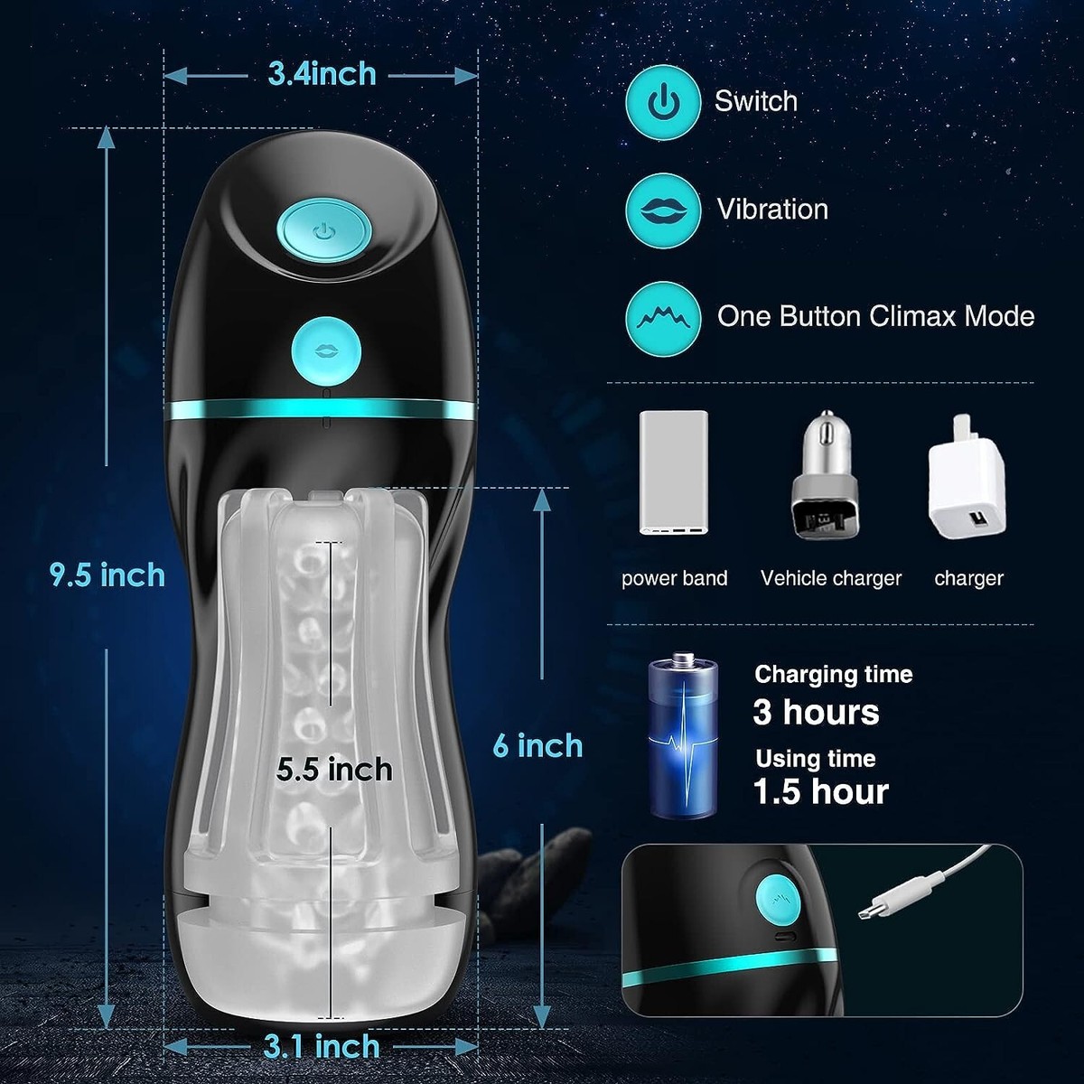 best sex position with vibrator Amazon.com: Sonzua Automatic Sucking Male Masturbators main image 0
