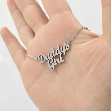 Daddy's Girl Necklace Silver