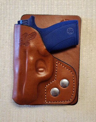 S&W bodyguard 380 2.0 Brown leather wallet & pocket holster