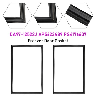 2 Pcs W10436252 Freezer Door Gasket für Maytag Refrigerator W10131754 W10164041