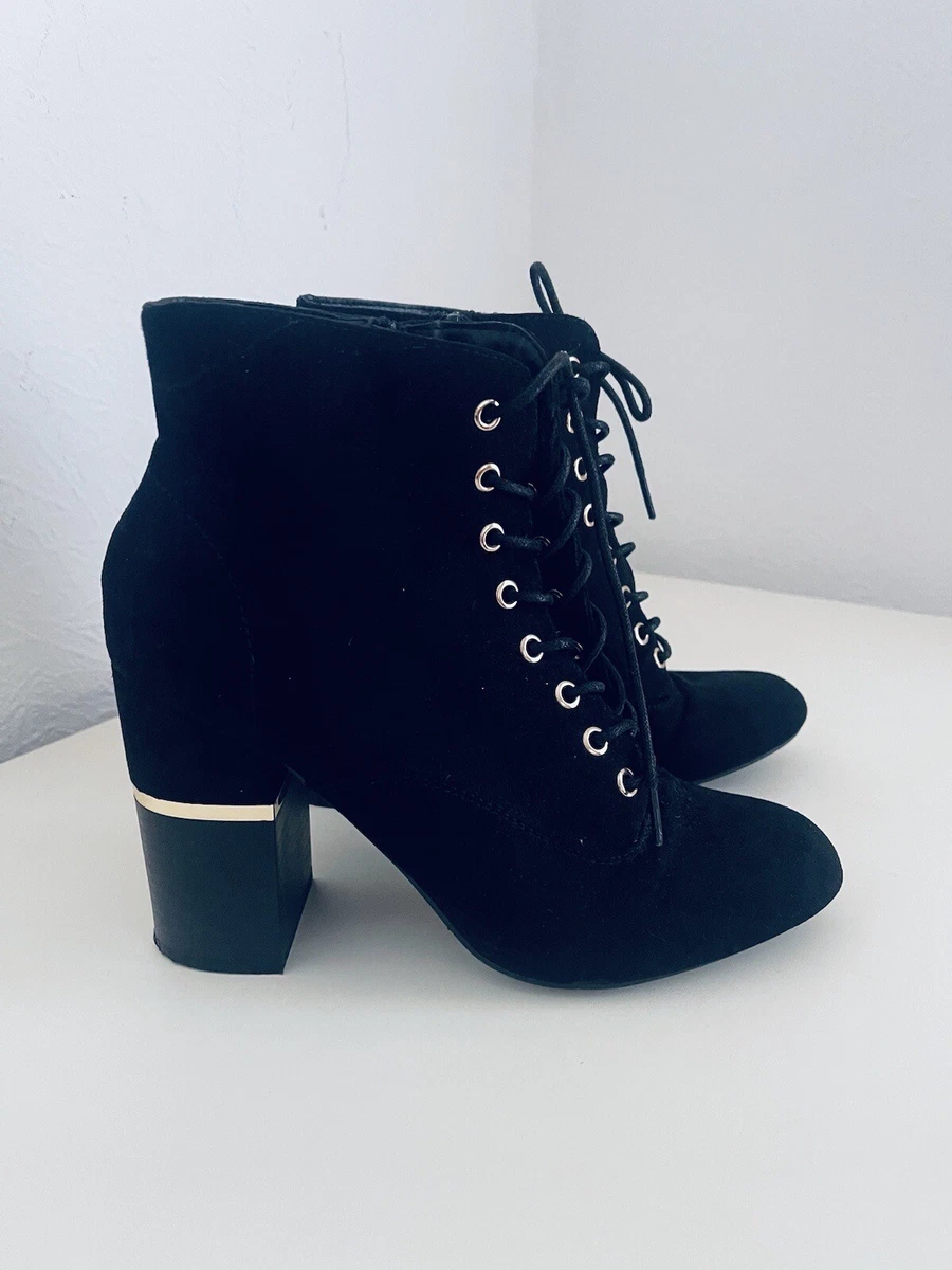 New Look Lace Up Chunky Heeled Boot | Boots, Chunky heeled boots, Shoe boots