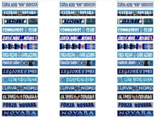 SUBBUTEO 42 ADESIVI NOVARA  TIFOSI & SUPPORTERS per TRIBUNA GRADINATA e CURVA