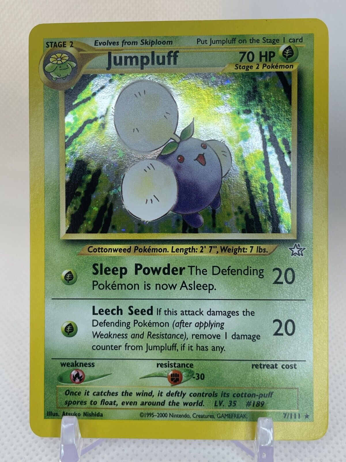Pokemon Card - Jumpluff - Neo Genesis 7/111 Holo Rare - MP