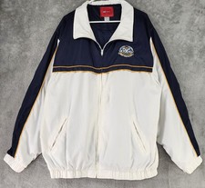 Vintage Super Bowl XXXVII Jacket Mens XL White Navy NFL Football Reebok 2003 90s