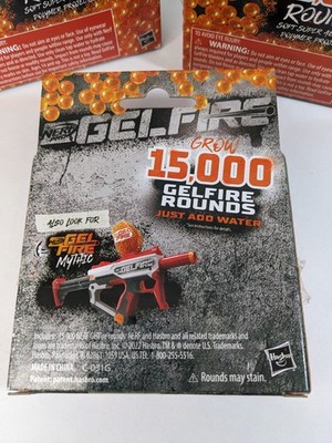 3 Nerf Pro Gelfire Refill Packs - Toy Water Beads Gelfire Blaster New Sealed