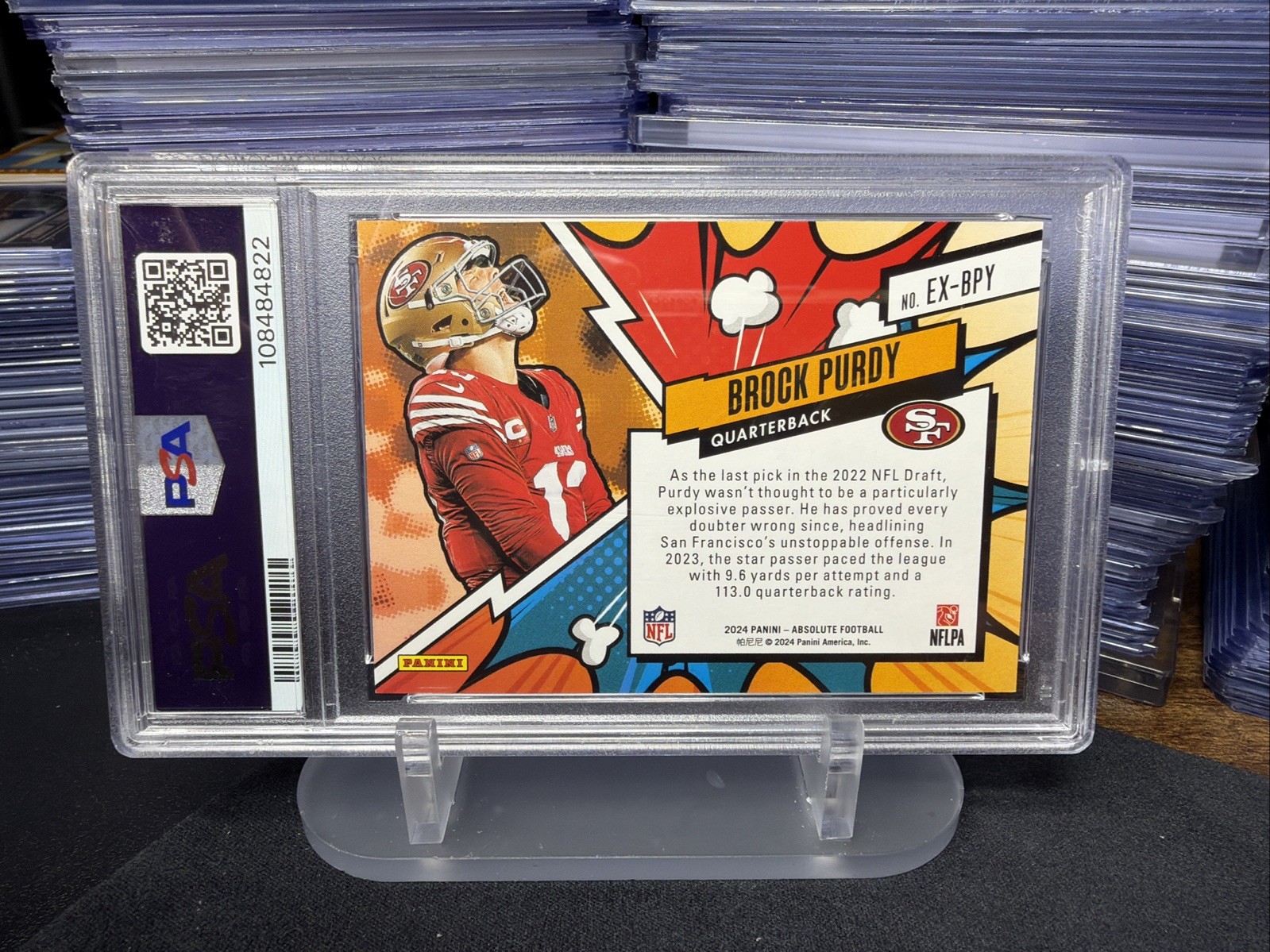 ‼️2024 Panini Absolute Explosive Brock Purdy PSA 9 San Francisco 49ers view 3