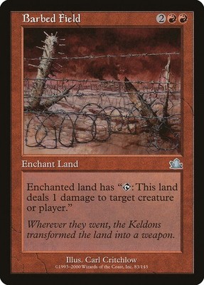 MTG Magic the Gathering Barbed Field (83/144) Prophecy MP