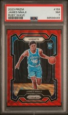 2023 PANINI PRIZM RUBY WAVE #159 JAMES NNAJI ROOKIE RC PSA 7