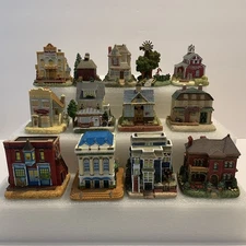 Liberty Falls Village Mini Building Apothecary Saloon Windmill Vintage Lot