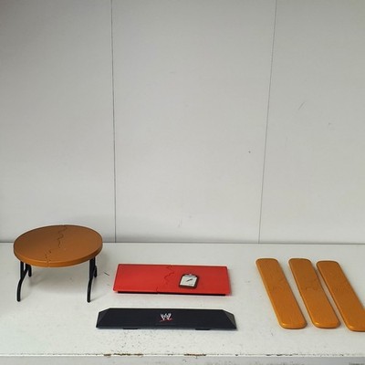 WWE Jakks Pacific Breakaway Tables Announce Apron Boards Seats Lot