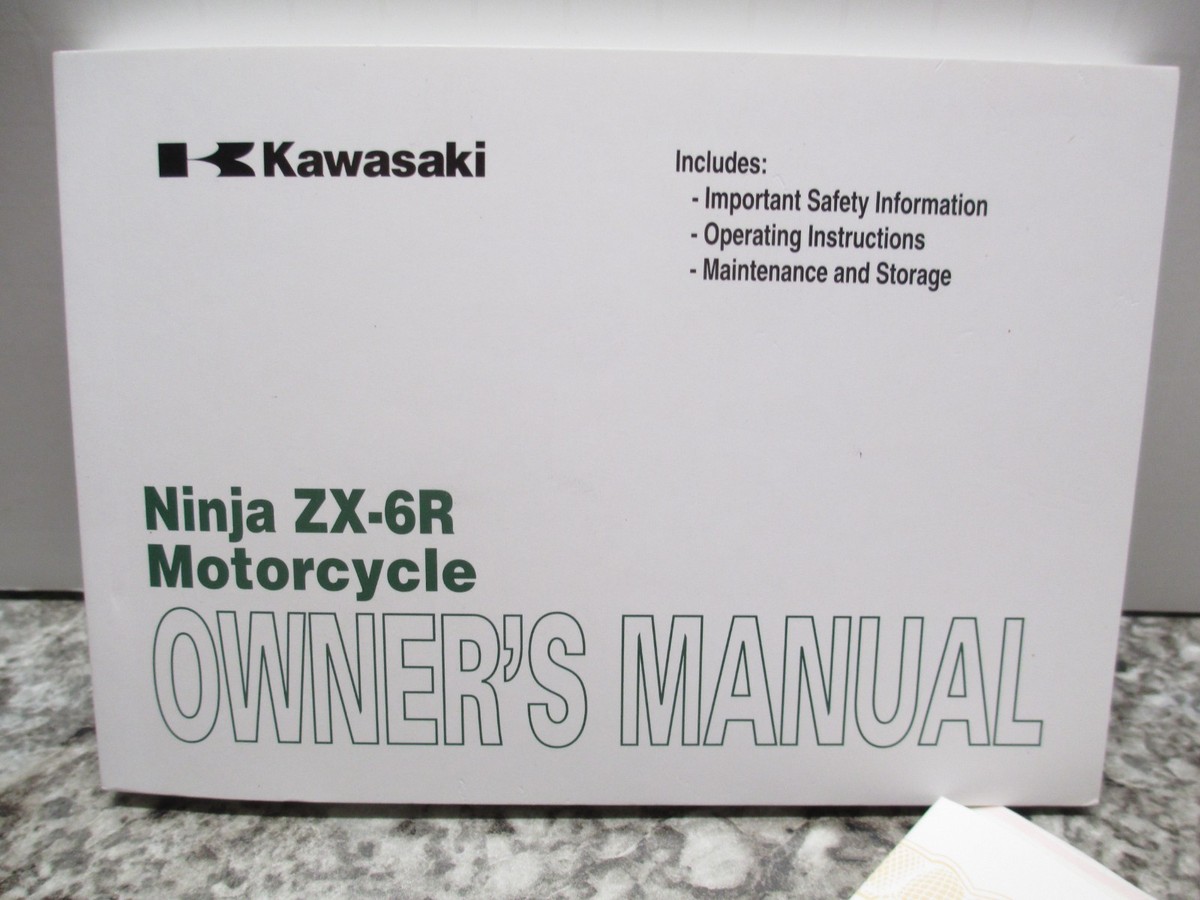 2011 11 Kawasaki ZX 6R Ninja Owner's Manual 99987-1664 | eBay