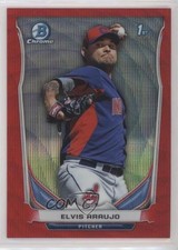 2014 Bowman Chrome Prospects Red Wave Refractor 25/25 Elvis Araujo #BCP83 1u6