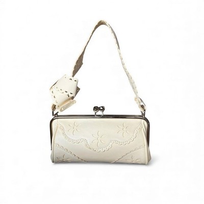 Vintage John Galliano Ribbon Leather Mini Handbag Party Bag Archive Woman