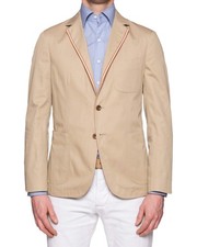 BOGLIOLI Milano Galleria "73" Beige Cotton Blend Unlined Jacket EU 50 NEW US 40