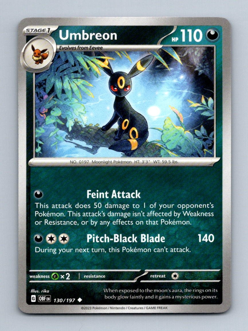 Umbreon Uncommon SV03: Obsidian Flames 130/197 LP