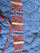 North East India Naga Sash Belt : Vintage Konyak Naga Beaded Belt/Sash