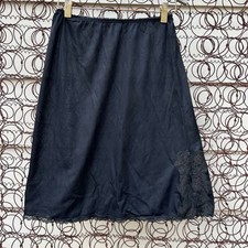 Vintage Marlene De Paris Black Skirt Slip Size 42 small 