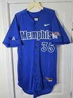Nike University Of Memphis Tigers NCAA Game Used Worn Baseball Jersey Size 44