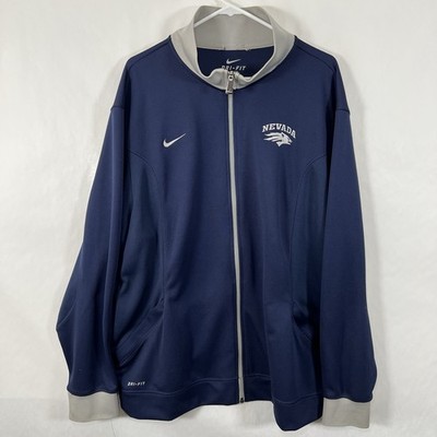Nevada Wolf Pack Nike Full Zip Track Jacket Mens Size XL Navy Dri-Fit Relaxed