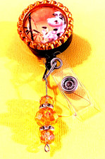 Animal Cow 2 Id badge holder retractable alligator clip