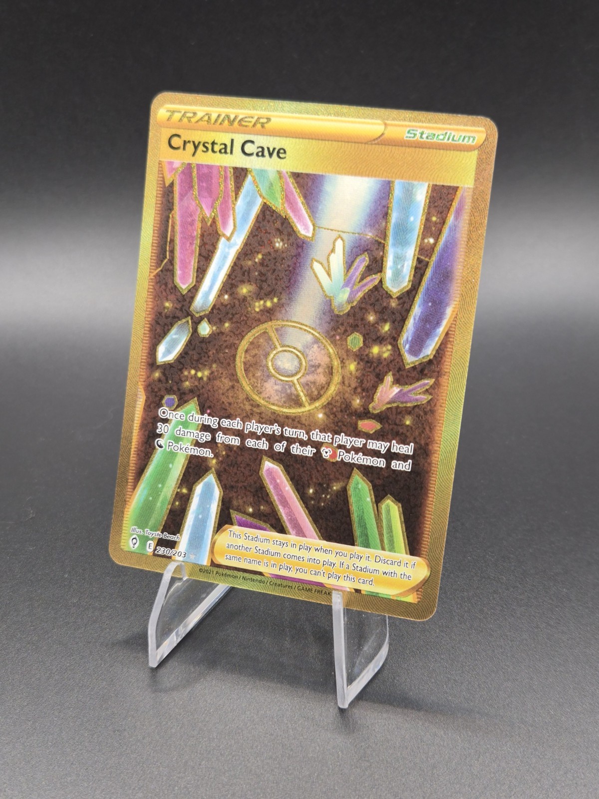 Pokemon Crystal Cave (Secret Gold) SWSH07: Evolving Skies #230/203