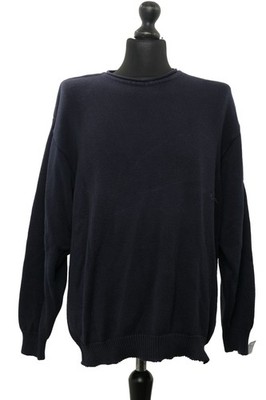 JOOP! Herren Pullover L 52 blau dunkelblau Rundhals 100% Baumwolle