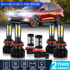 For Nissan Rogue 2014-2020 - 6x 6500k Led Headlight High Low Fog Bulbs Combo Kit For Nissan Rogue 2014-2020 - 6x 6500k Led Headlight High Low Fog Bulbs Combo Kit