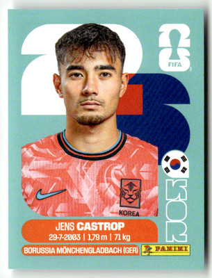Panini 2026 World Cup WM Amerika Sticker No. KOR 15 Jens Castrop Südkorea