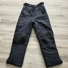 LL Bean Youth Kids Cold Buster Snow Ski Pants Thinsulate Black Size 12 EUC