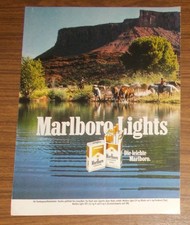 Seltene Werbung MARLBORO LIGHTS - Die leichte Marlboro #1 1988