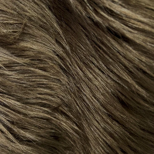 Eden DARK BROWN Shaggy Long Pile Soft Faux Fur Fabric by the Yard - product listing photo