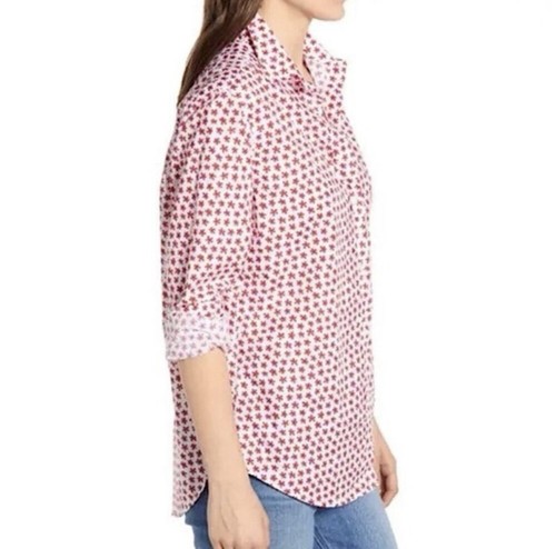 Grayson by Frank & Eileen red floral hero button down shirt size 4 Large - Picture 2 of 6