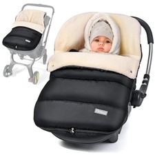 Winter Baby Car Seat Cover, Universal Car Seat Berber Fleece Lining - Black