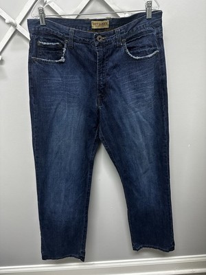 Get Lucky Denim Jeans Men's Size 34x32 Distressed Straight Leg 100% Cotton  