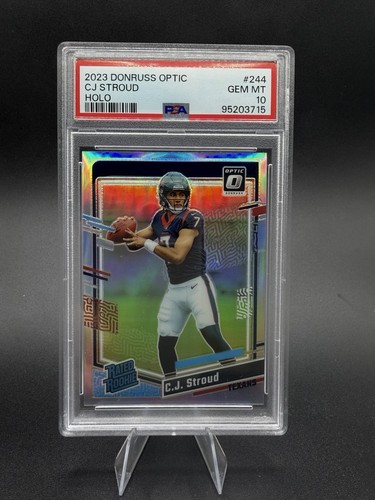 2023 Panini Donruss Optic C.J. Stroud Rookie Holo RC Rated Rookie #244 PSA 10