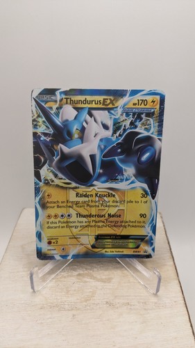 Pokemon TCG Thundurus EX BW81 Ultra Rare B&W Black Star Promo Card LP