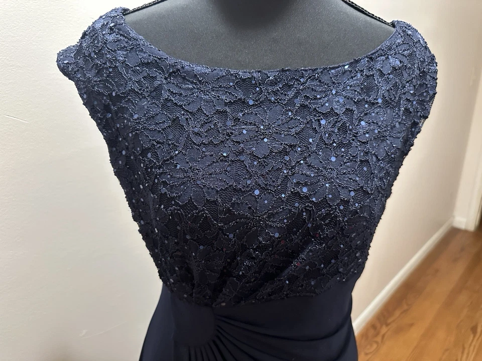 Dark Blue Cocktails Dress Size 6 - Image 2 of 4