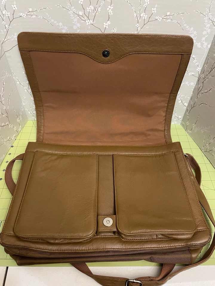 Maletín de cuero Wilson bolso mensajero con correa ajustable Foto 3 de 4