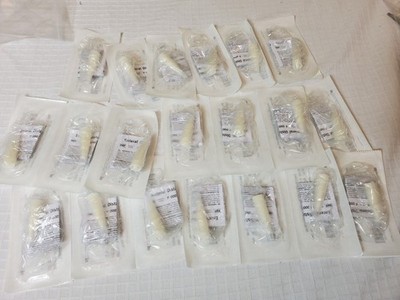 QTY 19 Cedic srl Enteral Distal End ENFit Transition Connector with Cap F 00071