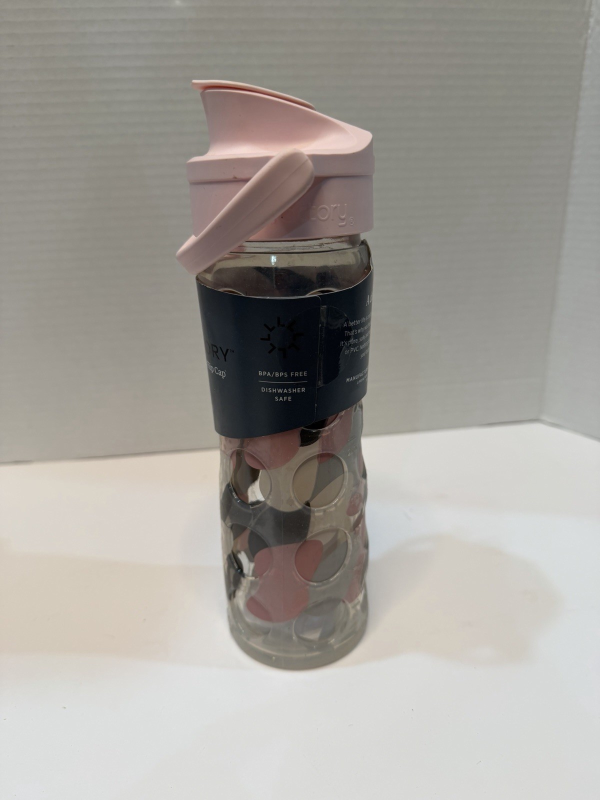 LIFEFACTORY Glass Bottle & Active Flip Cap 16 oz | 475 ml BP