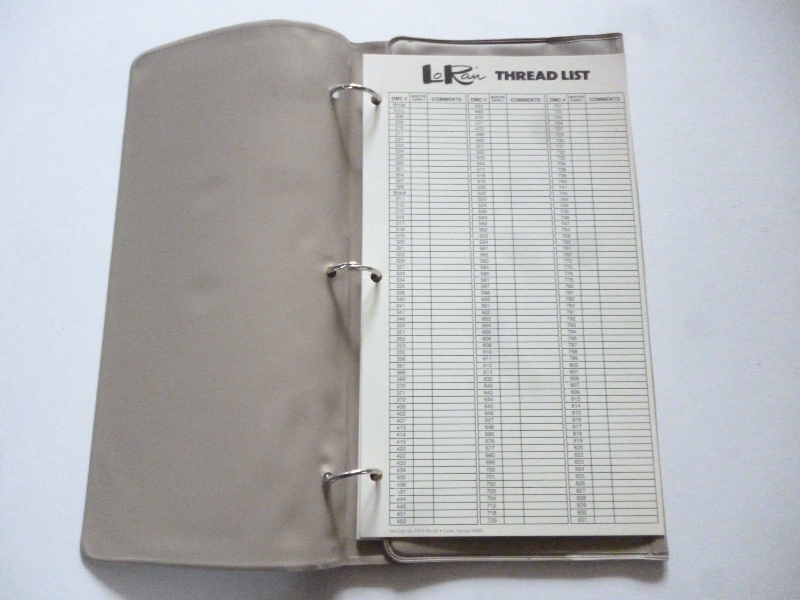 VTG LoRan Thread Organizer System Binder Kit 1987 TK-2 Cross Stitch ...