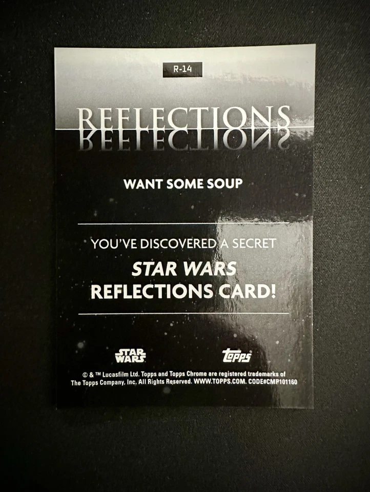 2025 TOPPS CHROME STAR WARS REFLECTIONS GROGU WANT SOME SOUP #R-14 SECRET RARE!! - Image 2 of 2