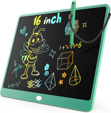 LCD Writing Tablet, 16 Inch Colorful Toddler Doodle Board Drawing Tablet, Erasab