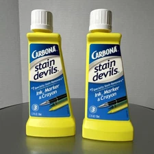2 PACK Carbona Stain Devils #3 Ink Marker & Crayon 1.7 Fl Oz Bottles New