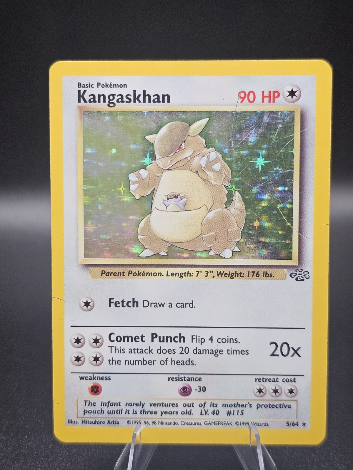 Kangaskhan Jungle Holo Rare Card 5/64 Unlimited Edition NM Condition DMG