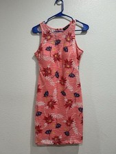 GUESS Womens Illusion Neck Bodycon Pink Floral Sleeveless Dress Size 6